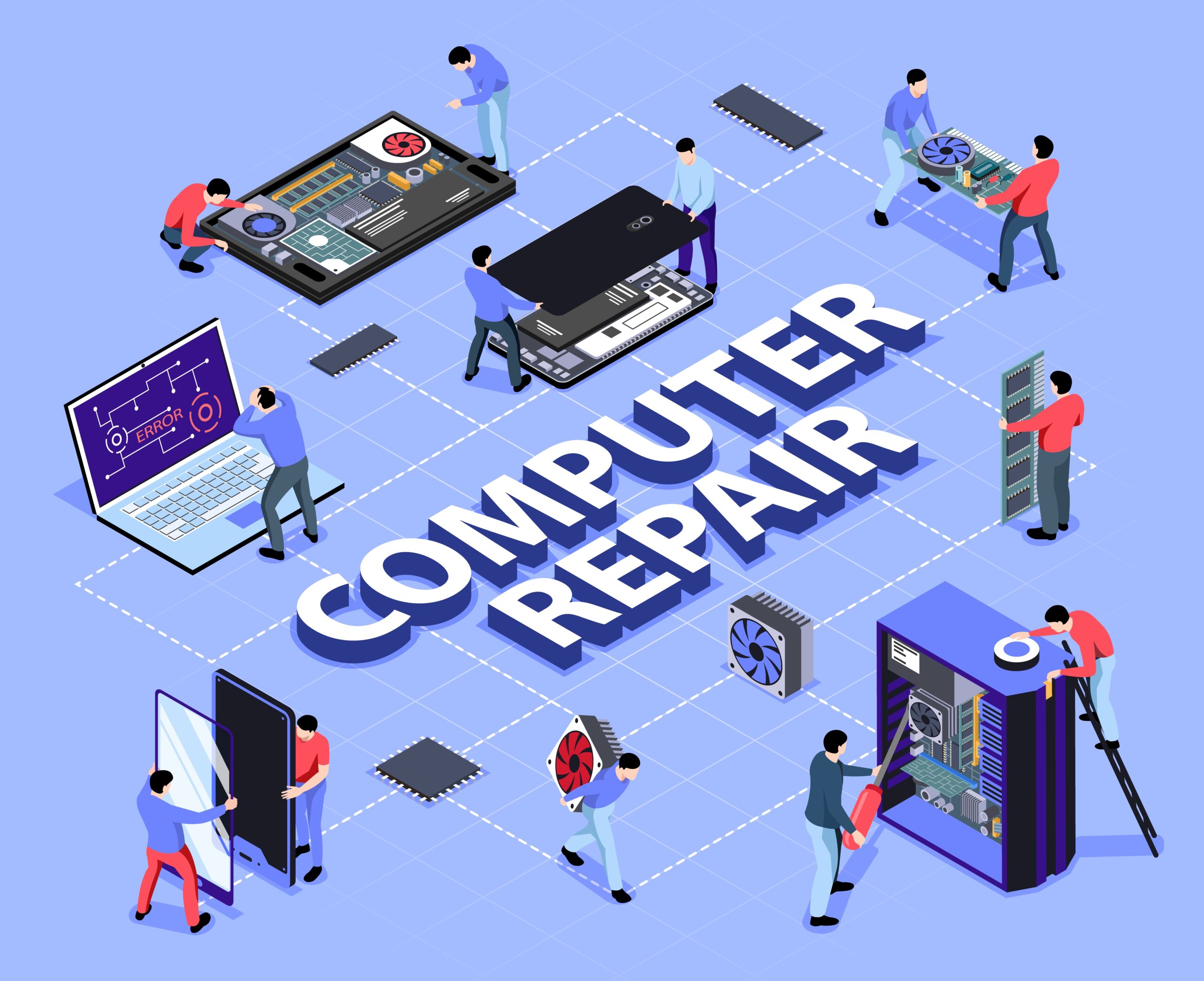 2004.i105.002.isometric computer repair service flowchart scaled VIP Systems