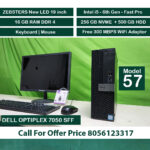 Full Set | Dell Optiplex 7050 | i5 Processor | 6th Gen | 16 GB RAM DDR4 | 256 GB NVMe | 500 GB HDD | Windows 10 Pro|3 months Warranty