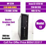 HP Z220 SFF |Xeon E3-1220V2 |8 GB DDR 3 | 256GB SSD|1TB HDD| 2GB NVS 510 | Windows 10 Pro | Used Computer |3 months Warranty