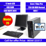 Lenovo Thinkcentre M58  Core2Duo/4GB/250GB HDD/Windows 7 Pro – Used Computers | Warranty